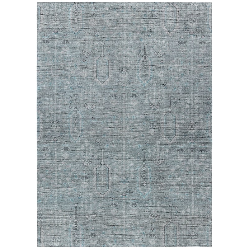Machine Washable Indoor/ Outdoor Chantille Traditional Distressed Rug