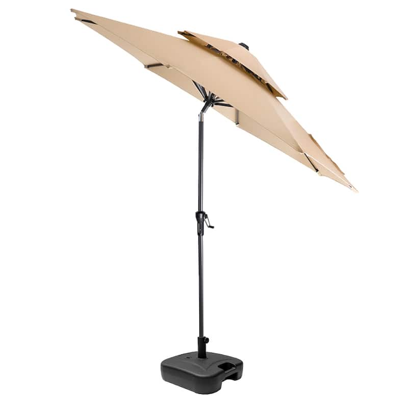 Crestlive Outdoor Patio Market Pole Umbrella Base Stand Holder Square