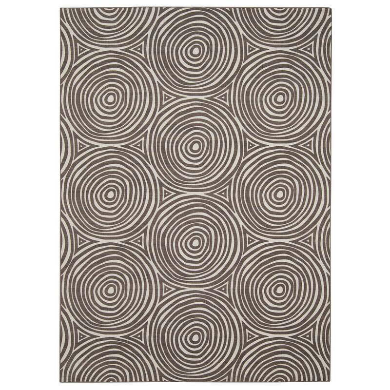 Indoor/Outdoor Water Resistant Estero Orange & Ivory Washable Area Rug Washable Area Rug - 2' x 3'