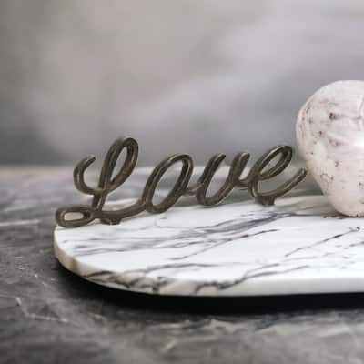 Black Cast Iron Table Decor - Love
