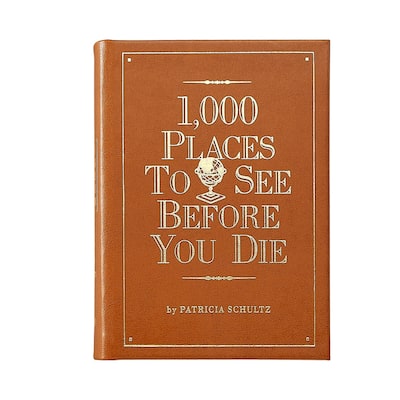 Graphic Image 1000 Places To See Before You Die Coffee Table Book, Leather, Red