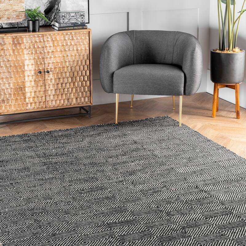 Nuloom Ago Geometric Wool Area Rug