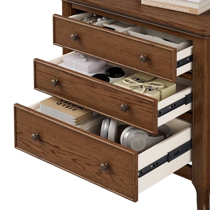 Mid-century Modern Nightstand with Drawers