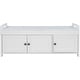 preview thumbnail 37 of 35, Storage Shoes Bench with 3 Shutter-shaped Doors and Removable Cushion