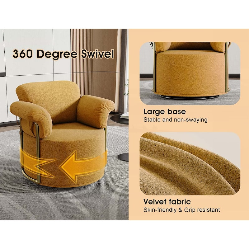 360 Degree Swivel Accent Chair,for Living Room,Bedroom,Office