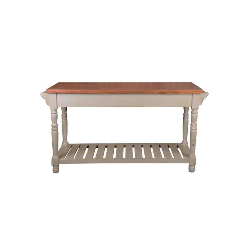 Kitchen Island SIDEBOARD with Storage - 3 Drawers, Large Shelf, Solid Wood Buffet - Fully Assembled