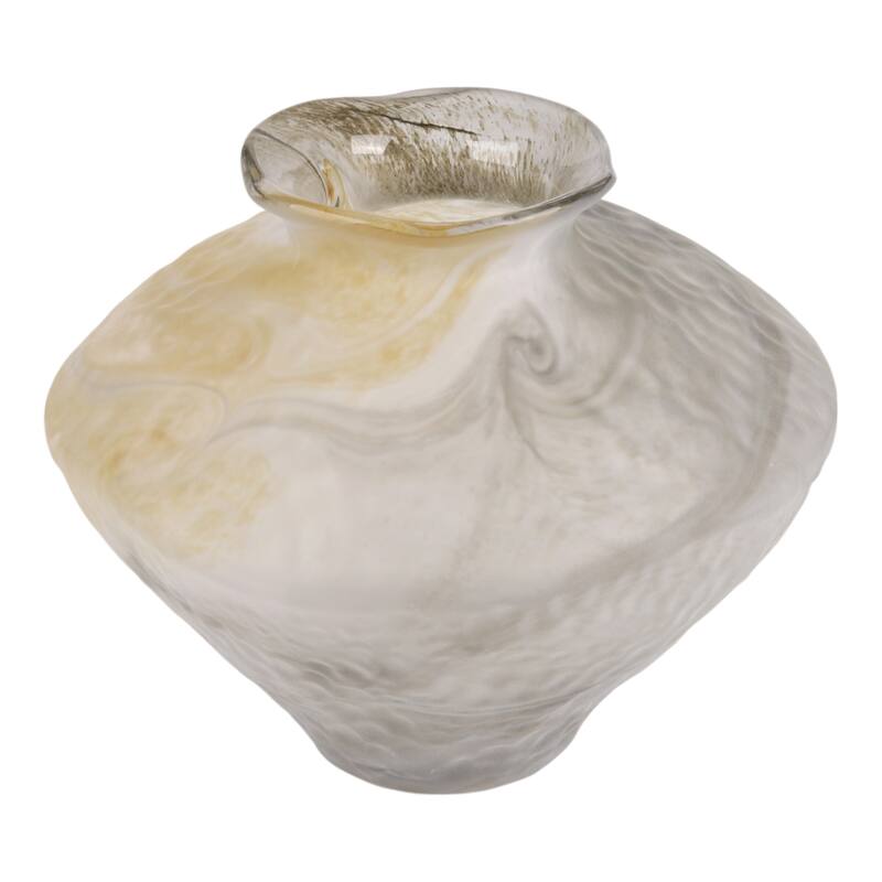 Glass Decorative Vase Contemporary Swirl Flower Pattern Centerpiece