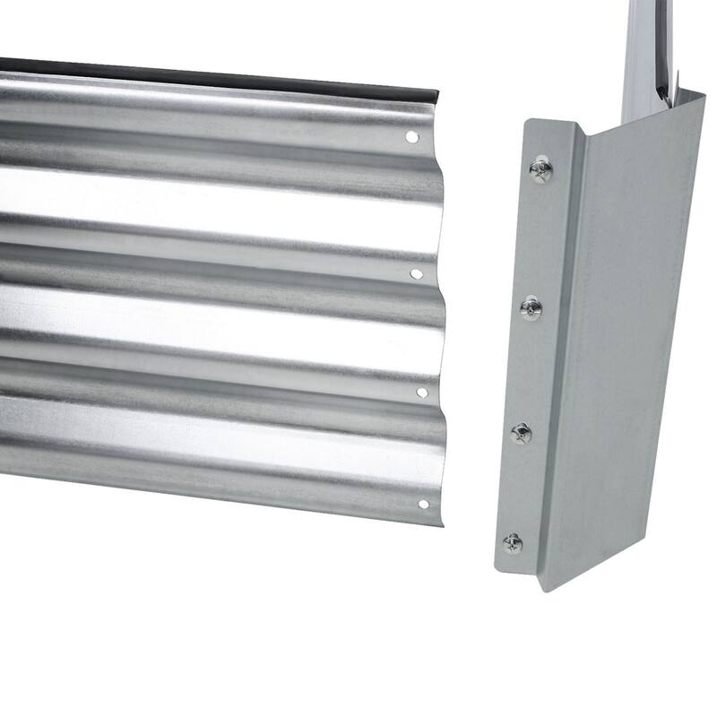 4x4x1ft Square Elevated Outdoor Galvanized Planter Pot