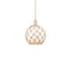 Option Antique Brass / White Glass with Brown Rope