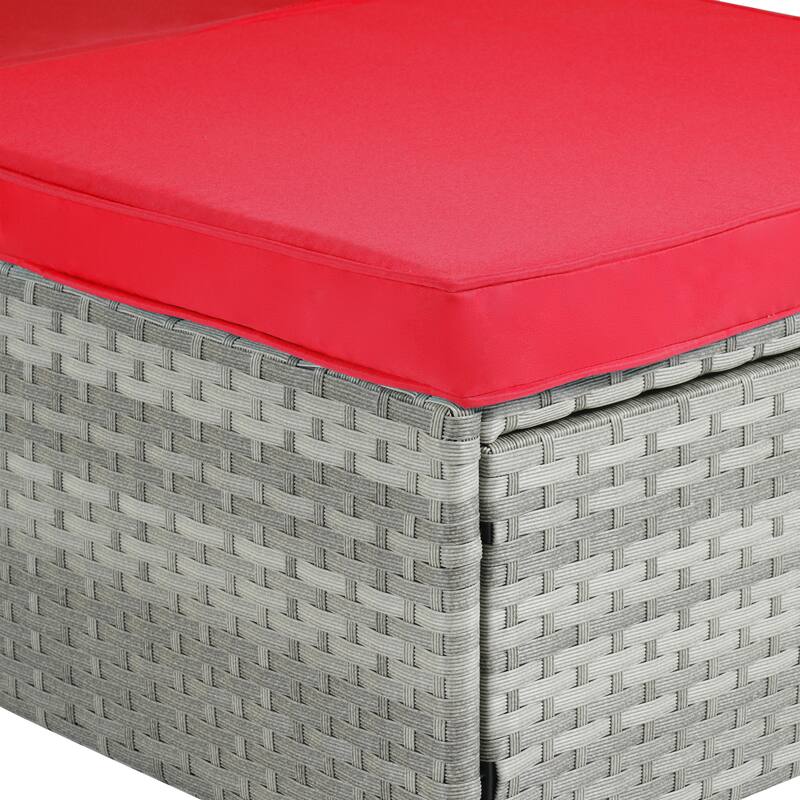 GDFStudio - Amelia Outdoor Chaise Lounge Chair Set of 2 with Adjustable Recline and Side Table for Poolside Relaxation