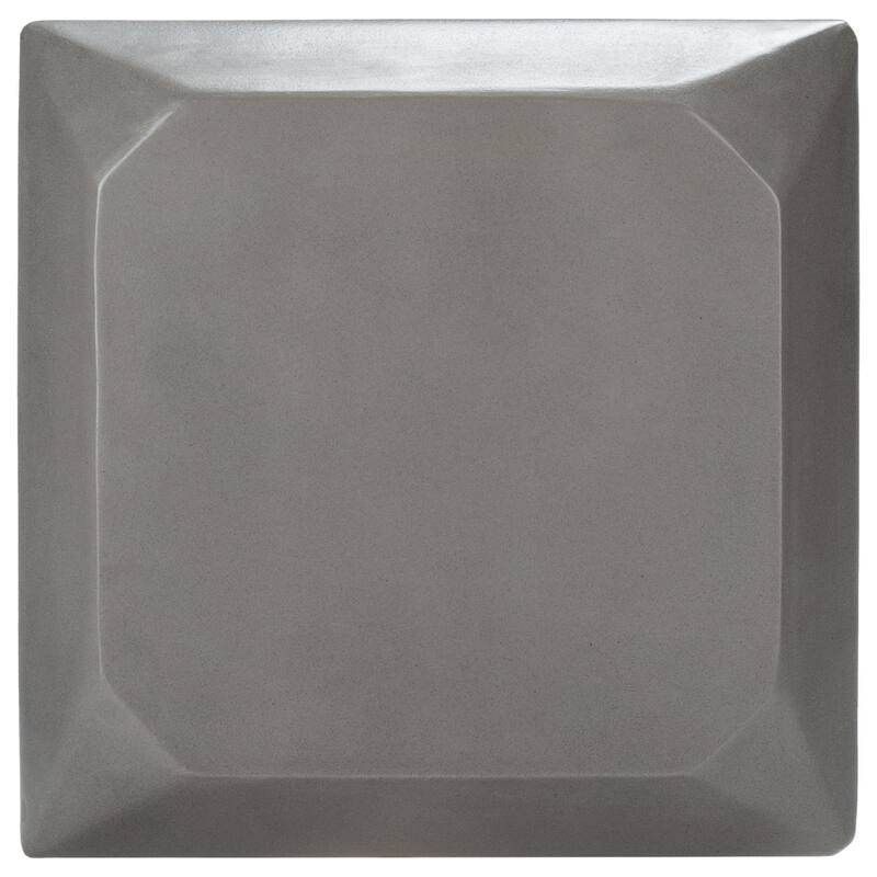 SAFAVIEH Outdoor Swaantje Concrete Accent Stool - 14.96" W x 14.96" L x 18.11" H - 15Wx15Dx18H