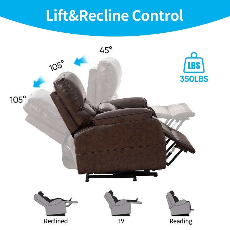 Mixoy Power Lift Recliners Chair with Vibration Massage Heating,8 Points MessageRecling Degrees,Storage,Cup Holder
