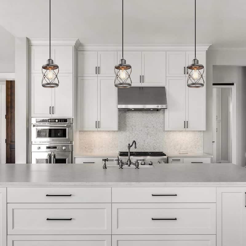 Modern Farmhouse 1-Light Mini Pendant Light Metal Kitchen Island Lights