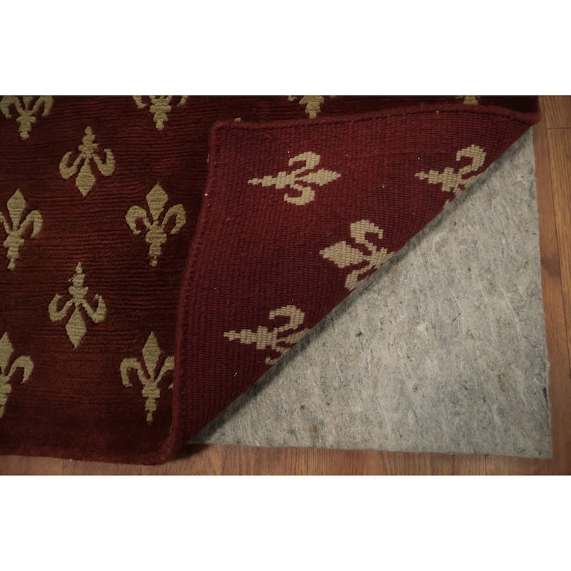 Hand Knotted Oriental 100% Wool Carpet Modern All-Over Oranges & Rust Nepalese Area Rug - 5' 11'' X 4' 1''