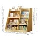 preview thumbnail 3 of 8, Kids Sling Book Rack & Toy Storage Organizer with Shelf,Wood