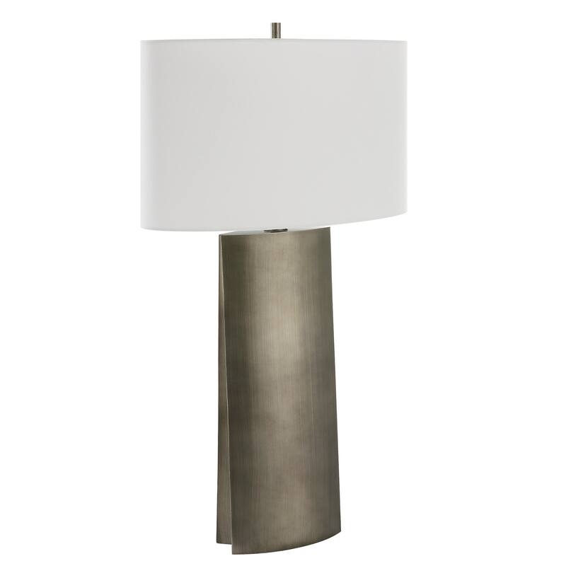 Tapered Silhouette Table Lamp with Oval Drum Shade - 32.5"