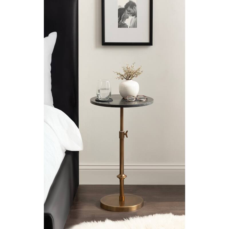 Kate and Laurel Engles Adjustable Marble Table and Plant Stand