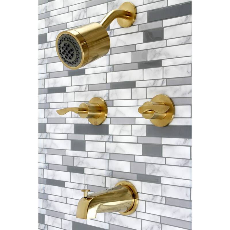 Kingston Brass Serena Two-Handle Tub and Shower Faucet