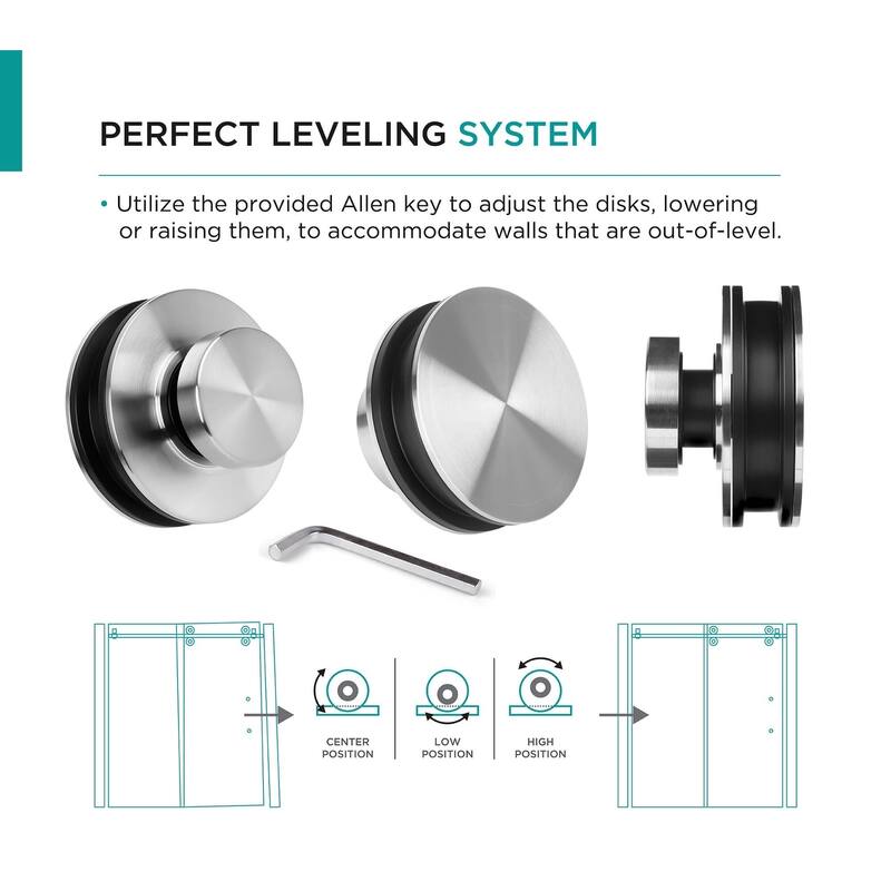 Fine Fixtures 60" Frameless Double Sliding Tub Door - 60" x 66"