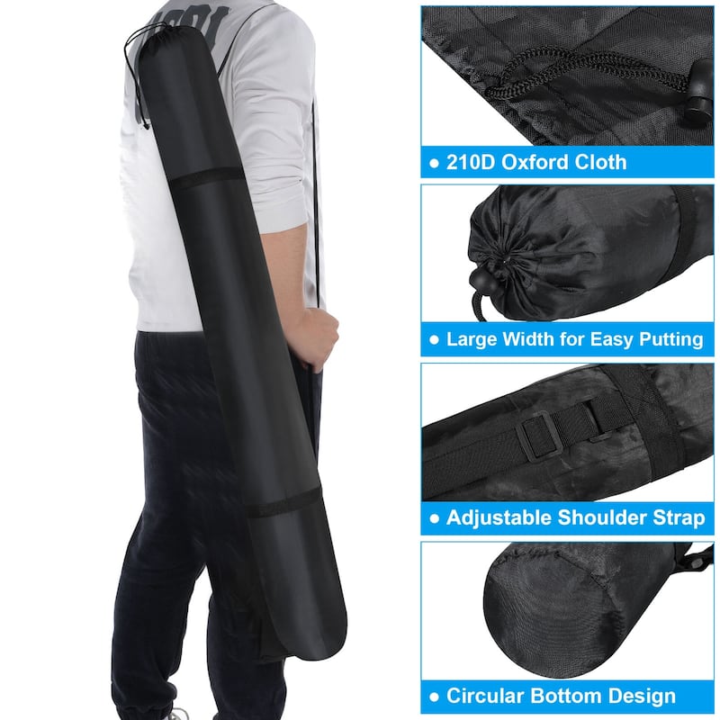 2Pcs 51" Camp Chair Replacement Bag Folding Camping Chair Carry Bag with Strap - Black - 51 Inch