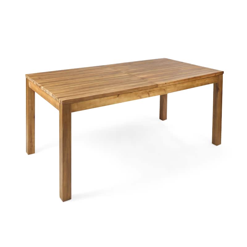 Edgewood Outdoor 8 Seater Acacia Wood Dining Set with Expandable Table by Christopher Knight Home