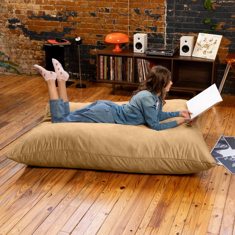 Jaxx 5.5' Huge Bean Bag Floor Pillow and Lounger for Adults - Microsuede