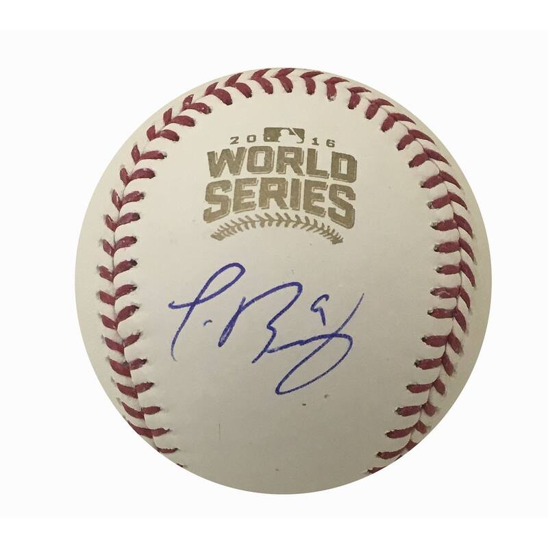 Javier Baez Autographed Cubs 2016 World Series Signed Baseball MLB Fanatics COA 4 - 8'6" x 11'6"