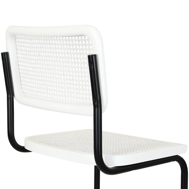 Breuer Chair Company Marcel Breuer Cesca Cane Cantilever Side Chair w/ Black Steel Frame (Various Wood & Cane Colors)
