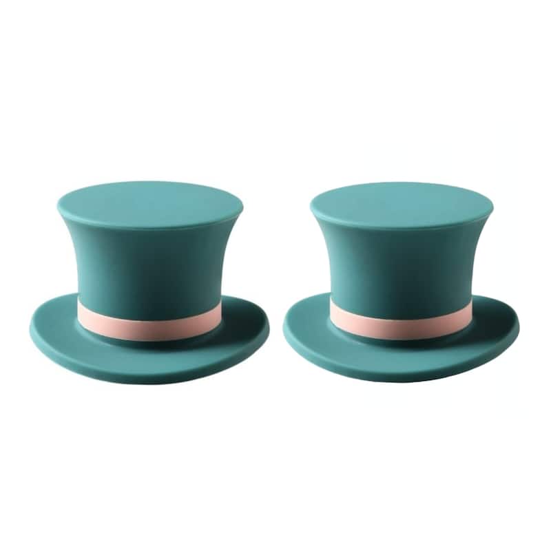Wine Stopper, Green Magic Top Hat, 2-Pack