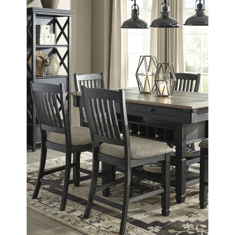 Signature Design by Ashley Tyler Creek Black / Grayish Brown 5-Piece Counter Height Dining Package