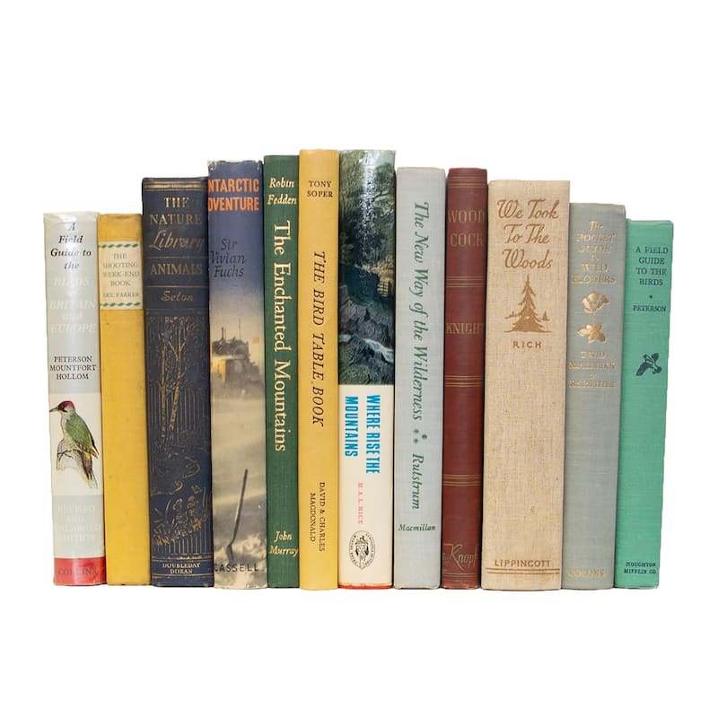 Decorative Books - Vintage Outdoor Book Bundle - 1 Foot of Subject Books
