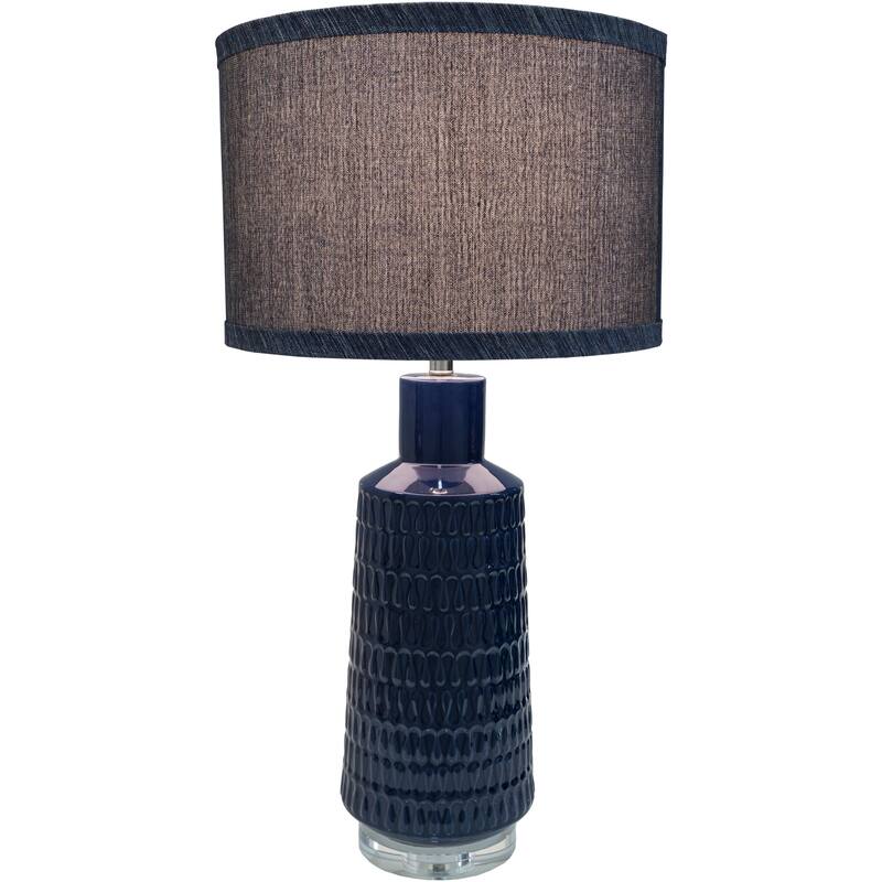 Hazebrouck Table Lamp with Glazed Ceramic Base