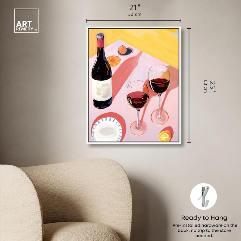 Summer Wine table Canvas by Art Remedy