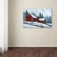 preview thumbnail 3 of 2, Debbi Wetzel 'Red Barn Winter' Canvas Art