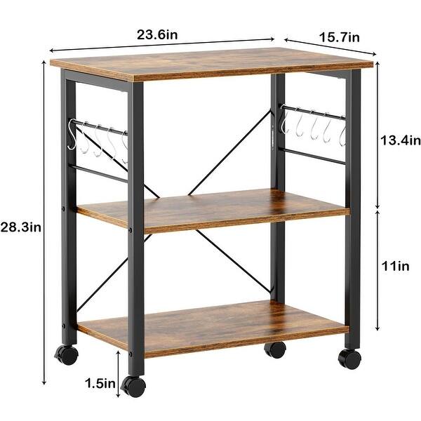 3Tier Kitchen Bakers Racks Utility Microwave Oven Stand Storage Cart