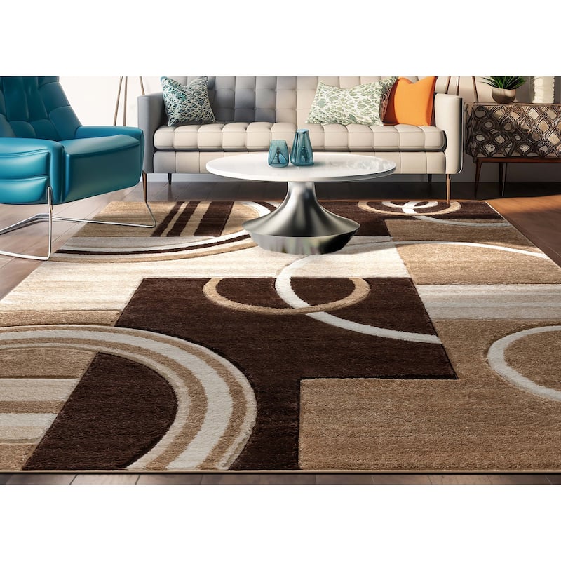 Well Woven Ruby Galaxy Waves Modern Geometric Area Rug