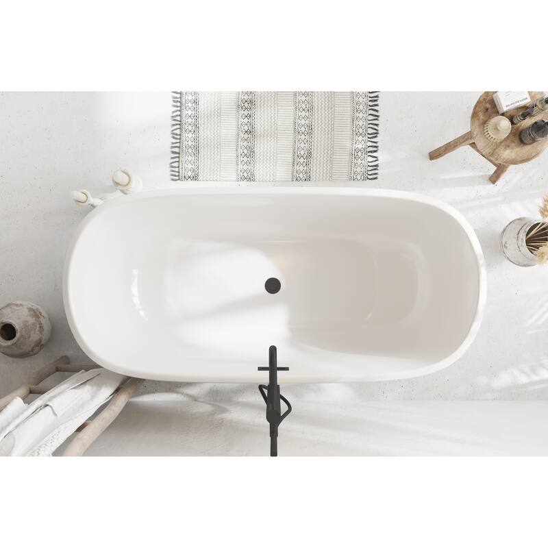 Cameron Soaking Bathtub in Glossy White