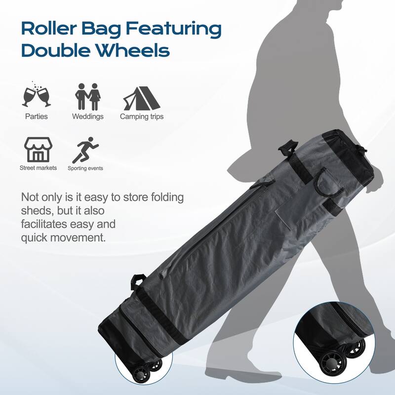 Aoodor 12'x12' Pop Up Canopy Tent with Roller Bag, Portable Instant Shade Canopy