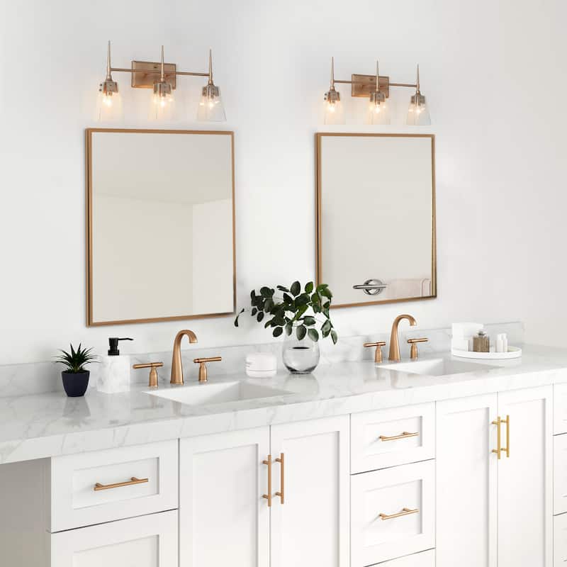 Mirha Mid-Century Modern Industrial Dimmable Glass Wall Sconce Bathroom Vanity Lights Foyer Powder room Hallway