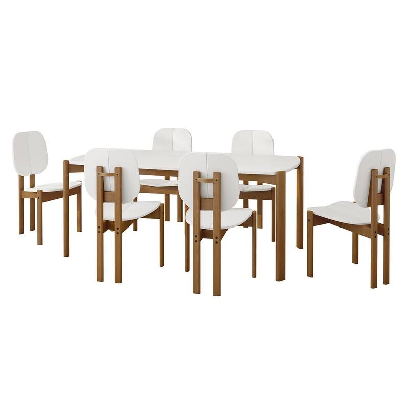 Manhattan Comfort Mid-Century Gales 70.87 Dining Table Set