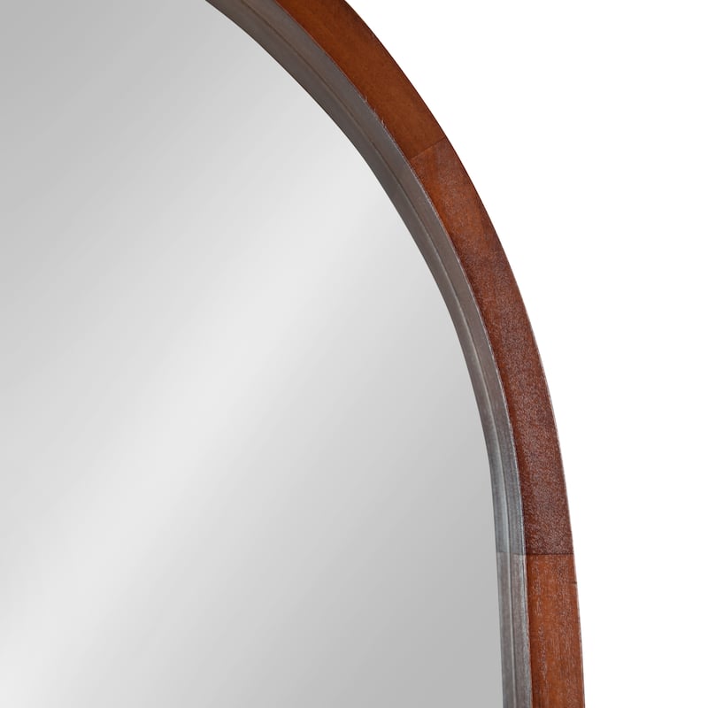 Kate and Laurel Hutton Wood Framed Capsule Mirror
