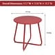 preview thumbnail 22 of 47, Clihome Weather-resistant Outdoor Steel Round Side Table