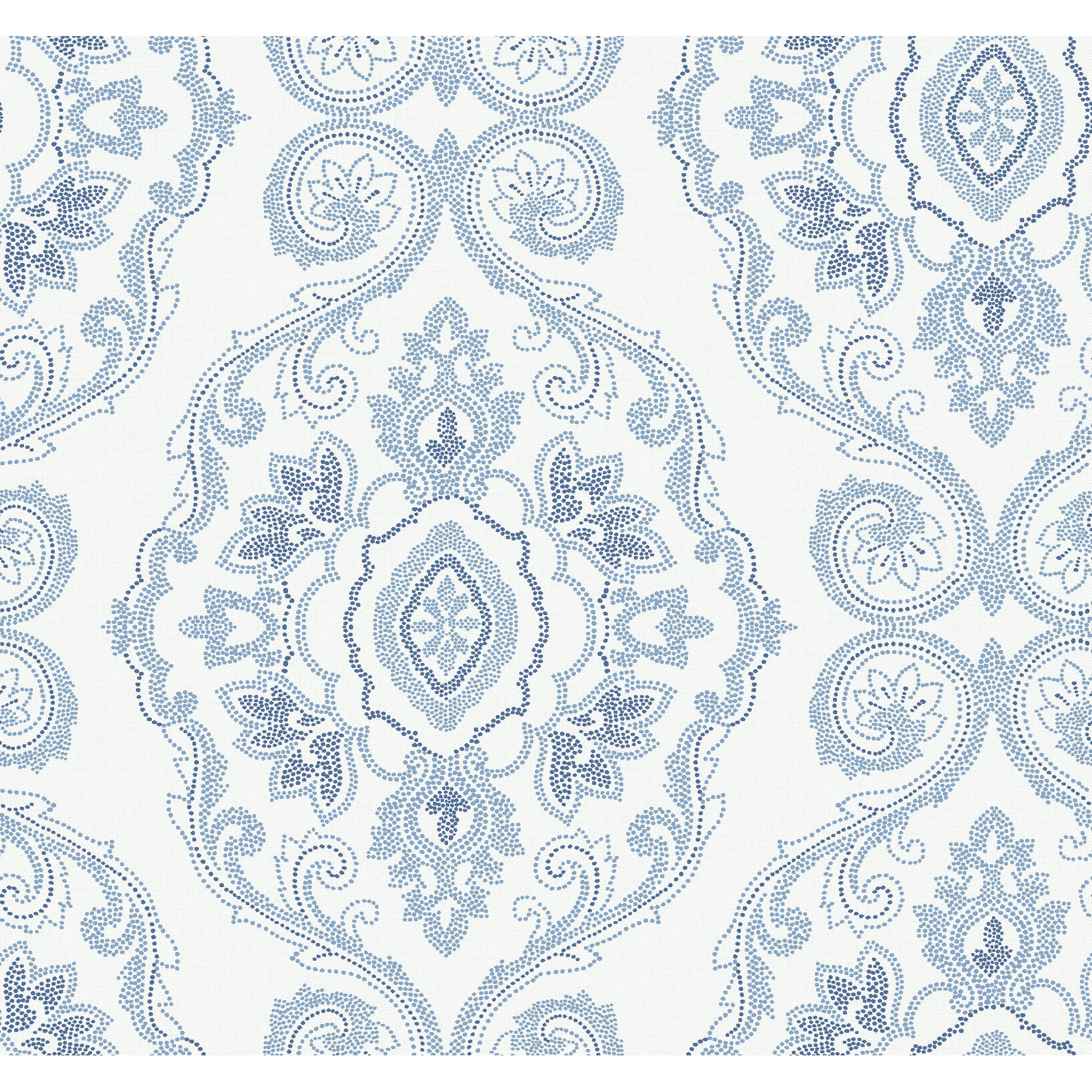 Seabrook Designs Beach House Nautical Damask Unpasted Wallpaper
