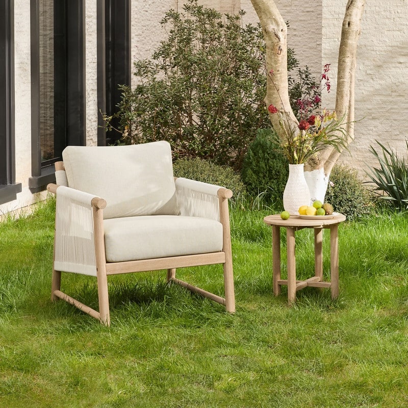 Lynn Outdoor Acacia Wood Patio Furniture Outdoor Chair