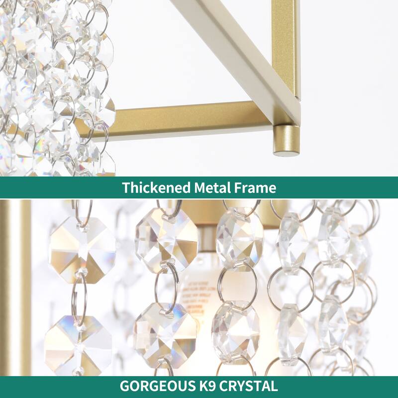 Moasis Round/Square Crystal Chandeliers Modern Hanging Light