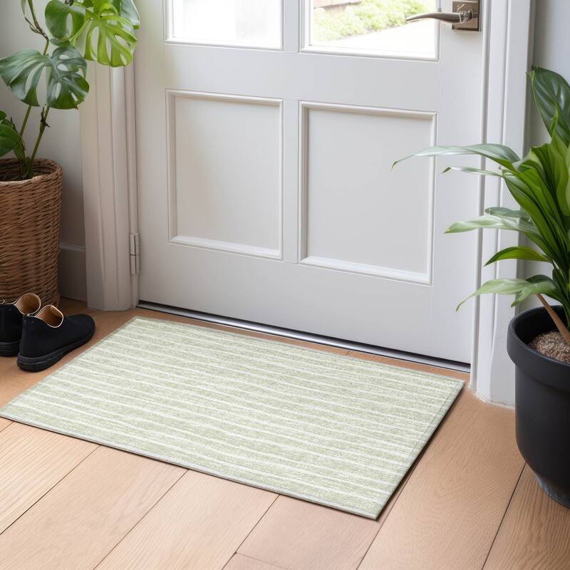 Premium Washable Super Soft Boho Stripe Mayfield Rug - Mist - 1' 8" x 2' 6" - Rectangle