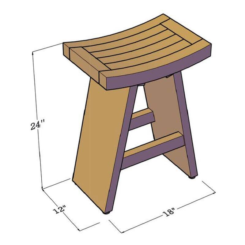 The Original 24" Tall Asia Teak Counter Stool