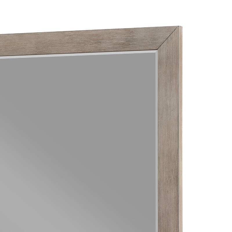 Keno Dresser Mirror, Sturdy Barley Brown Wood Frame, 33 Inch - Barley Brown