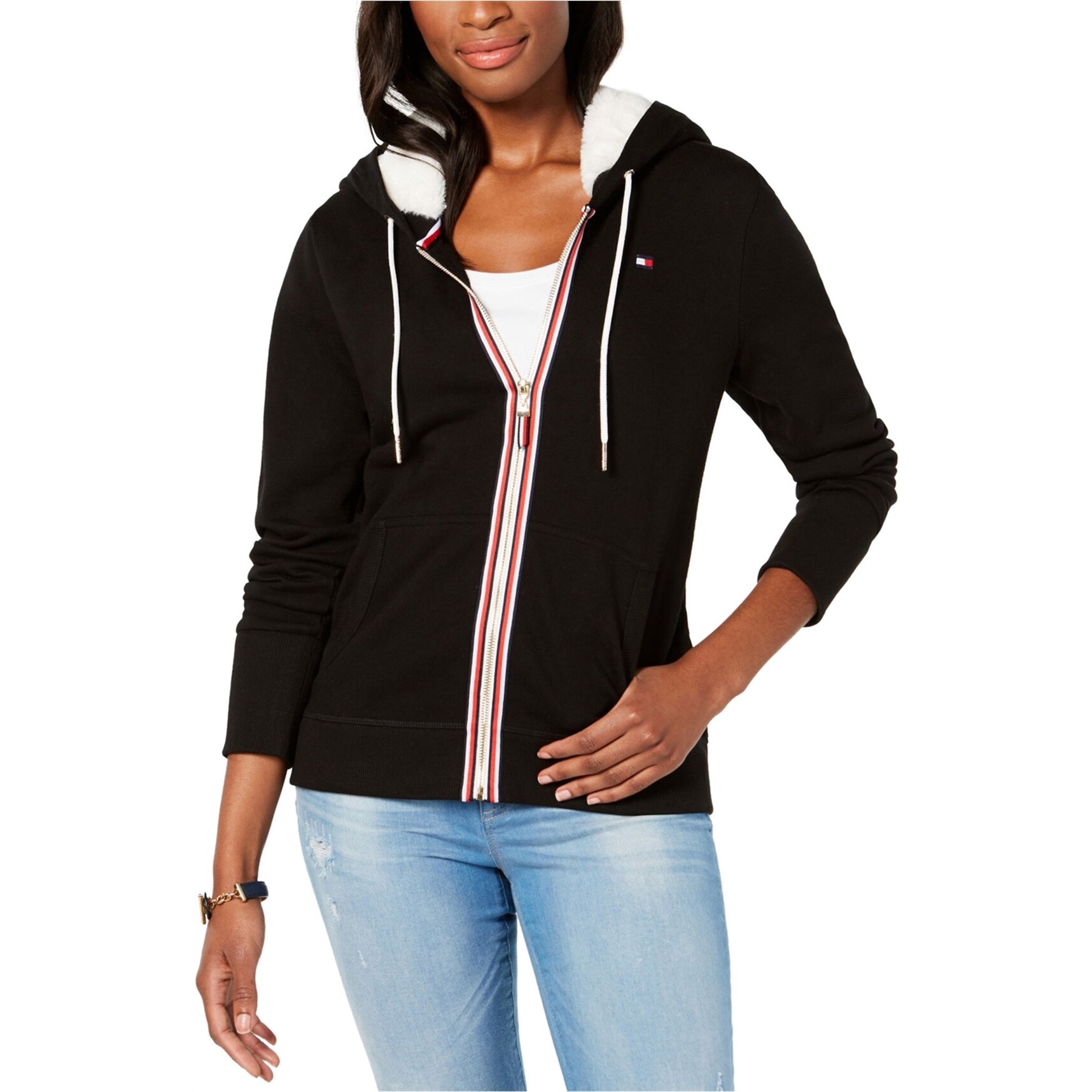 tommy hilfiger fur hoodie