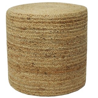 Hand Braided Jute Pouf 100% Natural Fiber - Footstool, Chair or ...